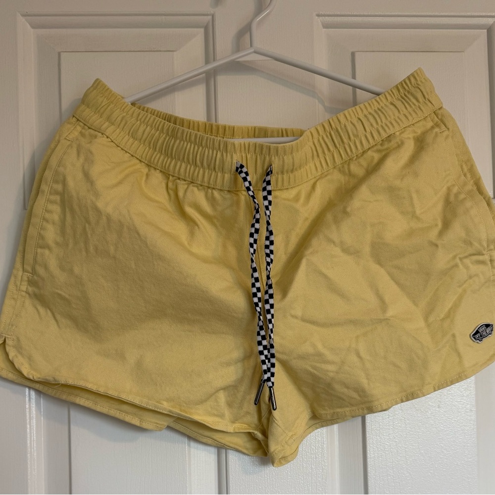 Vans Women’s Drawstring Shorts - Yellow - Size Large
